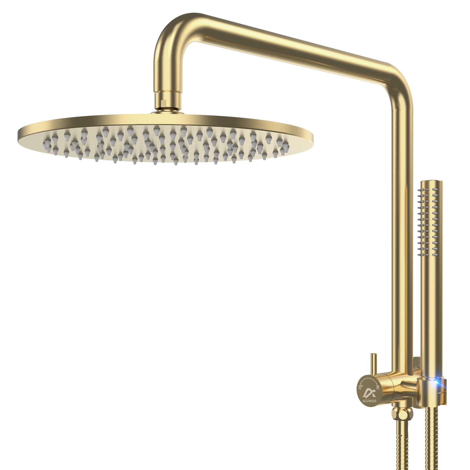 Acumios Luxury 10''2in1 Rain Shower Set Lead-Free 3-Mode Handheld